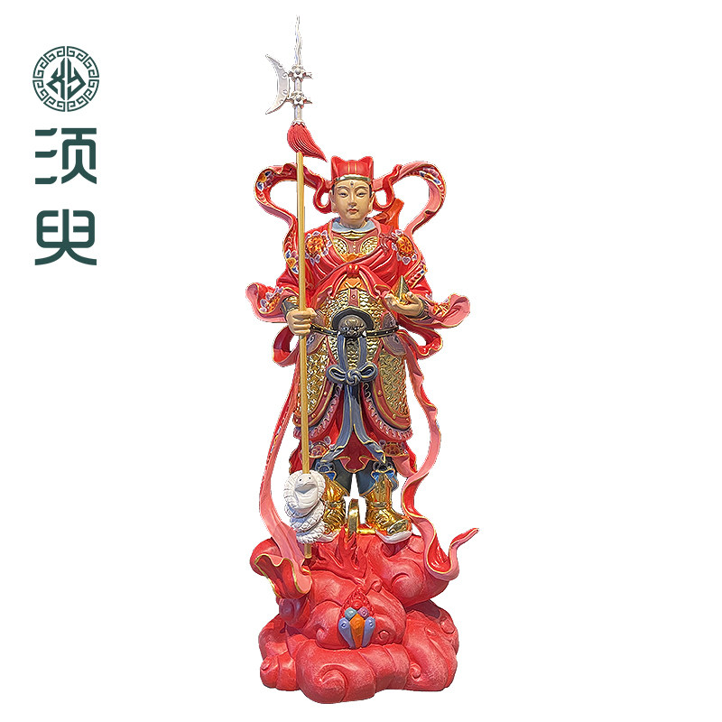 灵官马元帅木雕华光天王神像