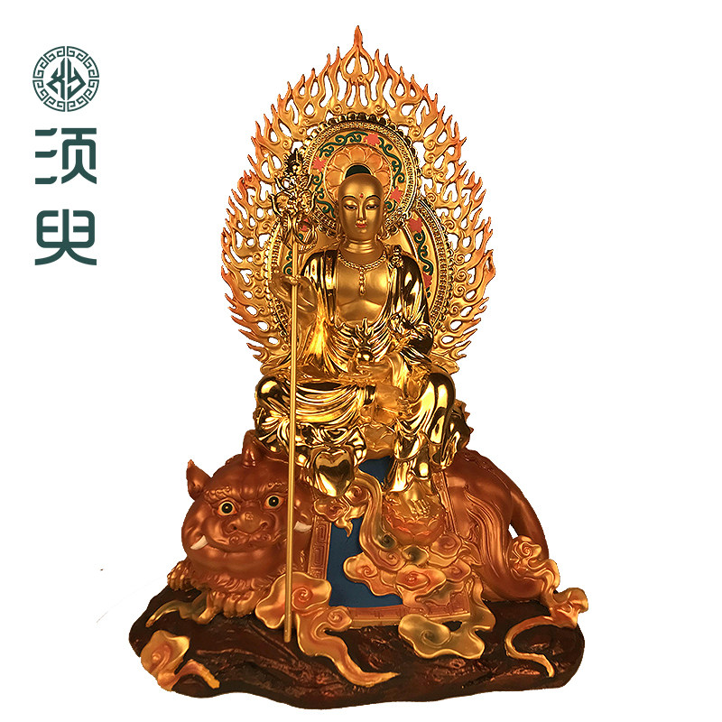 寺庙木雕谛听地藏王摆件