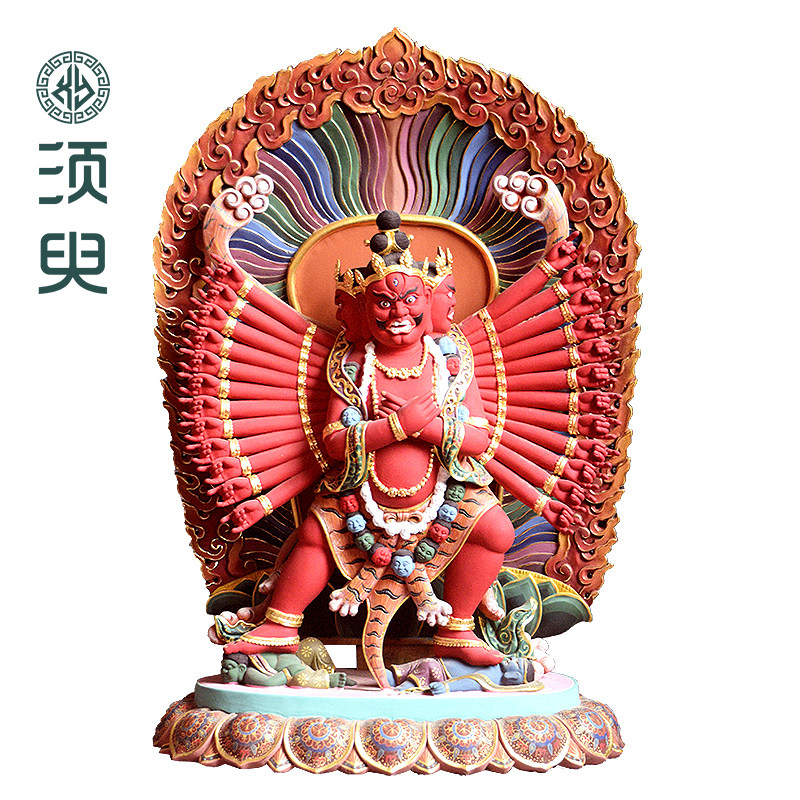 藏传喜乐金刚藏密木雕佛像