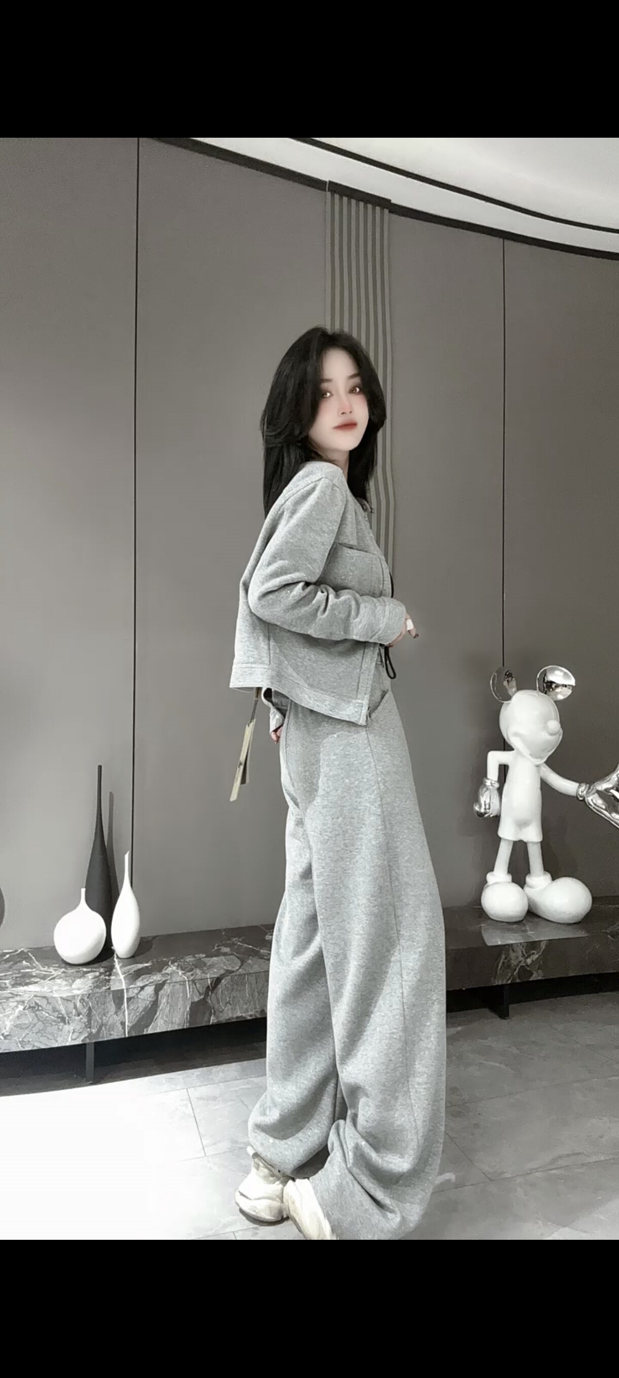 欧货休闲运动套装女2026春秋款时尚减龄显瘦卫衣外套阔腿裤两件套