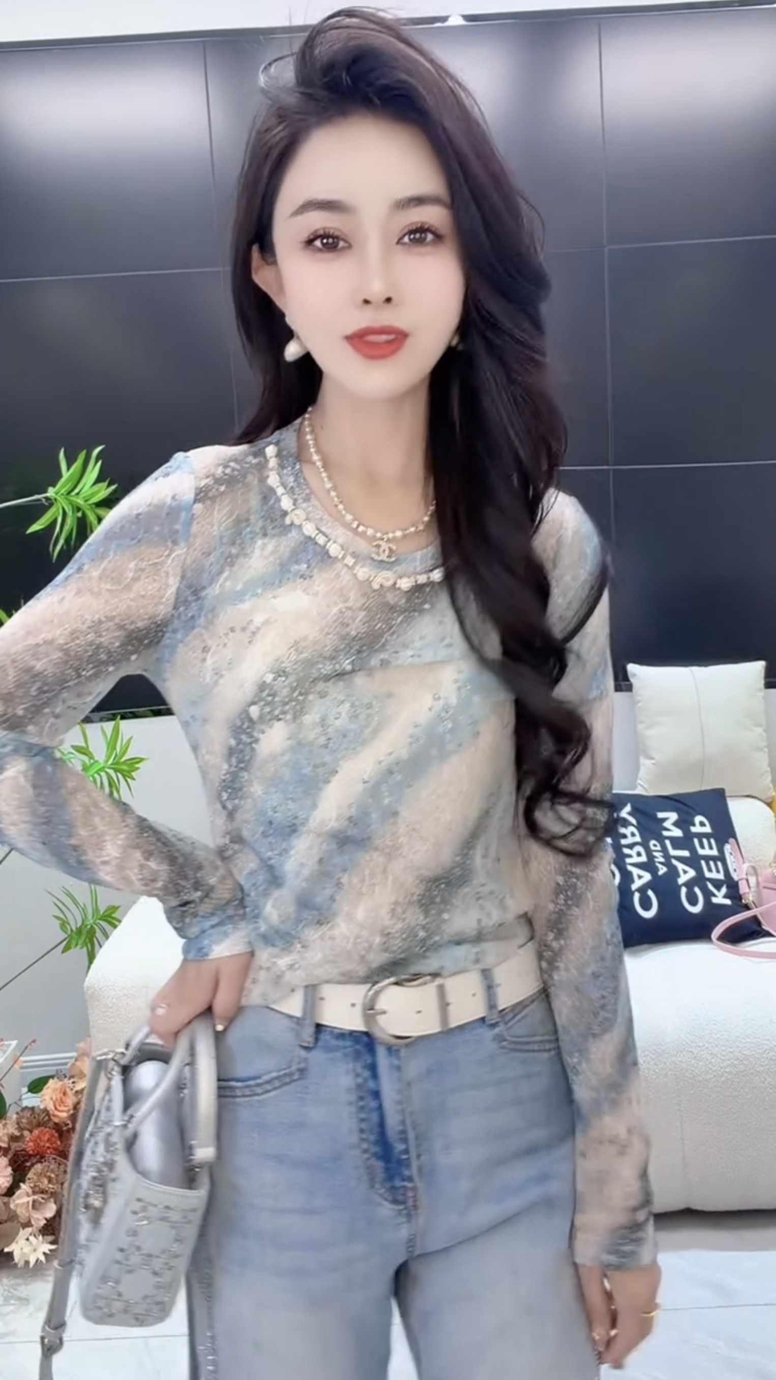 2026春夏新款韩版设计晕染长袖T恤女修身显瘦薄款防晒打底衫上衣