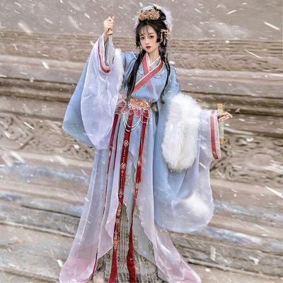 女冬季加绒加厚直裾马面裙套装