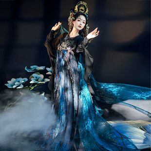 走秀款 原创唐制汉服女刺绣中国风齐胸襦裙仙气飘逸风 灵蝶玉骨