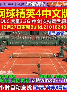 网球精英4 Tennis Elbow 4 中文版 全DLC 免steam 电脑PC单机游戏