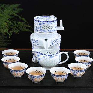 家用石磨创意半全自动懒人防烫泡茶器茶壶茶杯 陶瓷功夫茶具套装