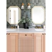 浴室镜洗漱台壁挂防雾智能镜轻奢卫生间化妆镜定制客厅艺术装 饰镜