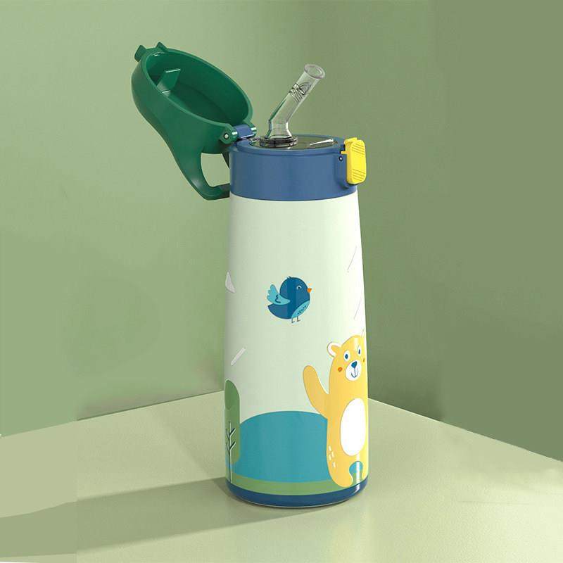 保温牛奶杯儿童带刻度水杯小学生便携酸奶喝奶吸管杯上学专用杯子