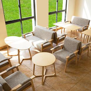 甜品店桌椅组合汉堡冷饮店简约实木经济咖啡厅餐厅奶茶店布艺沙发