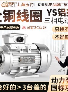 铝壳380V三相电动机0.37/0.55/0.75/1.1/1.5/2.2KW 国标法兰电机