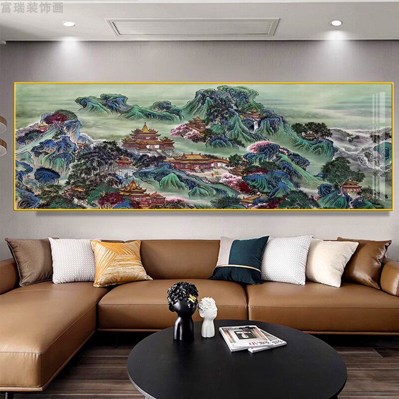 富瑞装饰画沙发装饰画中式山水画
