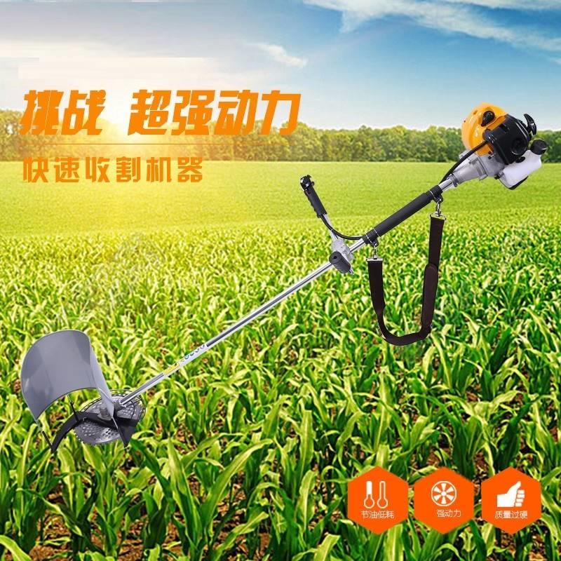 稻谷收割机小型家用割草机电动充电式四冲程小型割谷机水稻子小麦