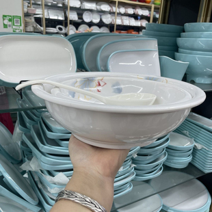 A8宴席密胺汤盘加厚仿瓷汤碗汤盆塑料餐具饭店酒店席专用餐酸菜鱼