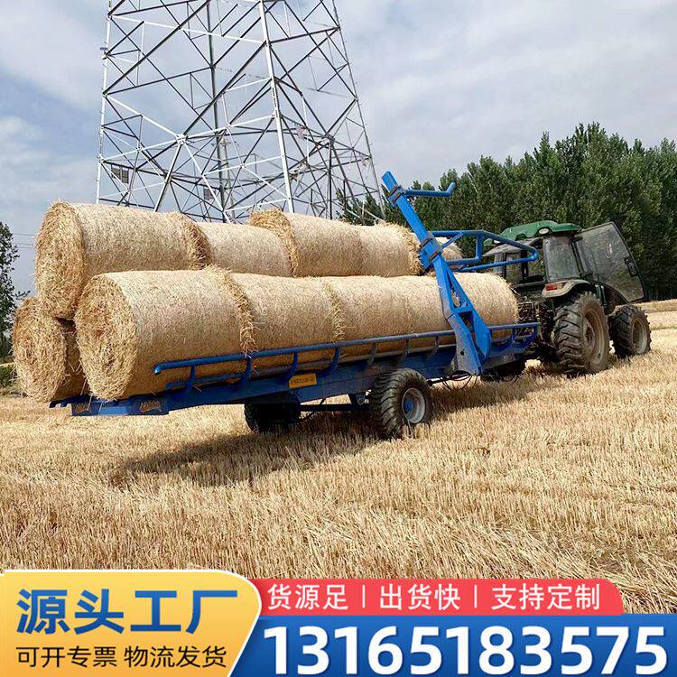 15包草捆捡包机麦秸玉米杆运输自卸一体机圆草捆运输车