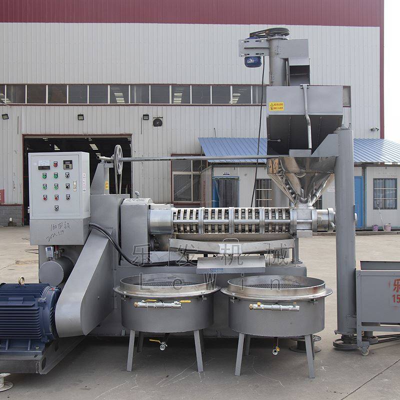 乐发供应菜籽榨油机商用生熟全套螺旋榨油机220大型全自动榨油机