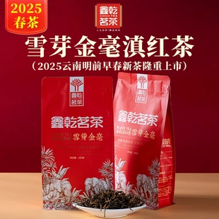 鑫乾茗茶云南滇红茶 雪芽金毫 100克一袋