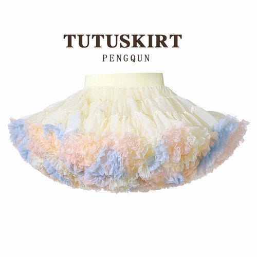 tutu裙儿童公主蓬蓬网纱凸凸半身蛋婴儿兔兔裙二代一件