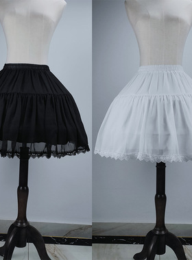 lolita日常凉爽鱼骨裙撑洛丽塔可调节暴力衬裙软妹半身裙cosplay