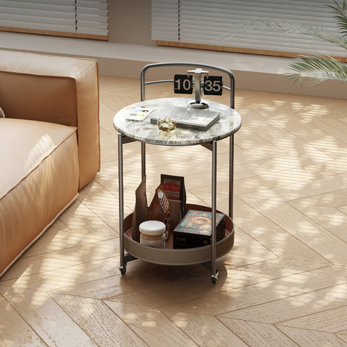 意式极简小推车沙发边几