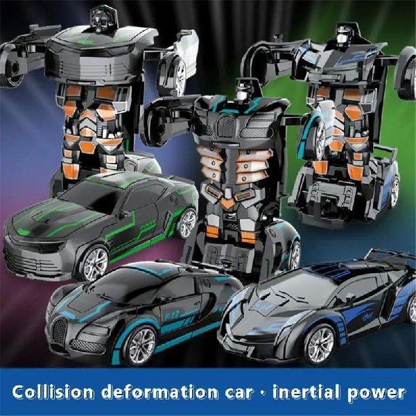 1PCS Shape-shifting Toy Car Inertial Impact One-button