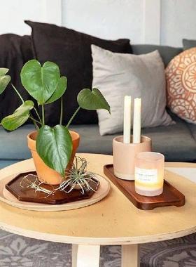 Solid Wood Dinner Plate Rectangular Wooden Dinner Plate