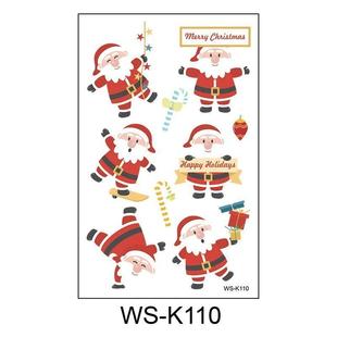 Temporary Kids Tattoo Claus Stickers Santa Christmas