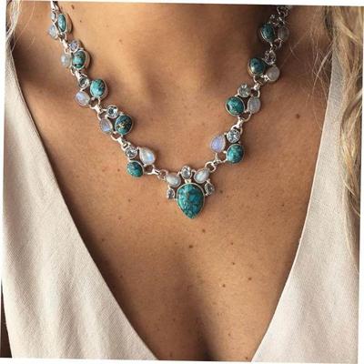Ethnic Style choker Fashion Boho Flower Necklace波西米亚项炼