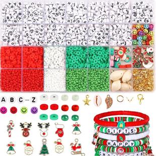 Mix Christmas Clay Beads For Diy Bracelet Making Set Crafts