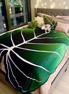 Large Leaf Blanket Soft Leaves Flannel Gloriosum Leaf Blanke