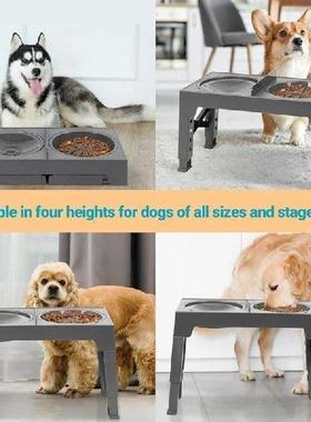 Raised Dog Bowl With Slow Feeder Dog Bowl, And No Spill Dog