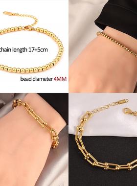 Bracelets With Stainless Steel Beads Bracelets For Women Gol