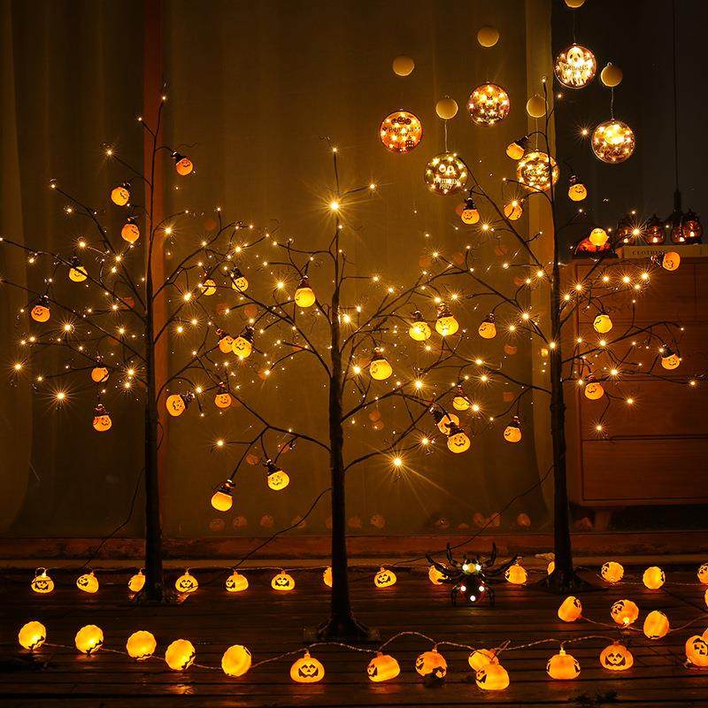 Halloween Decorations Ghost Tree Pumpkin Lamp Kindergarten M