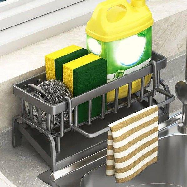 Sink Caddy Sponge Holder Sink Basket Brush Holder Dish