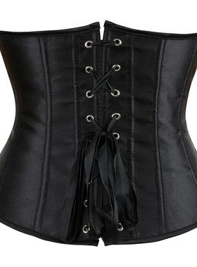 Corset Mujer Satin Underbust Korset Gothic Korsett For Women