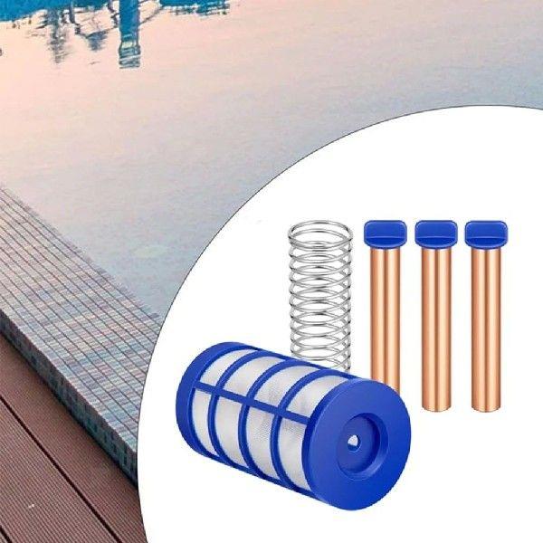 Complete Copper Anode Replacement Kit 8Pcs for Solar Pool