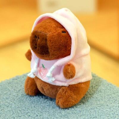 Cute Capybara Plush Toy Hoodie with Wings Simulation Doll Sm