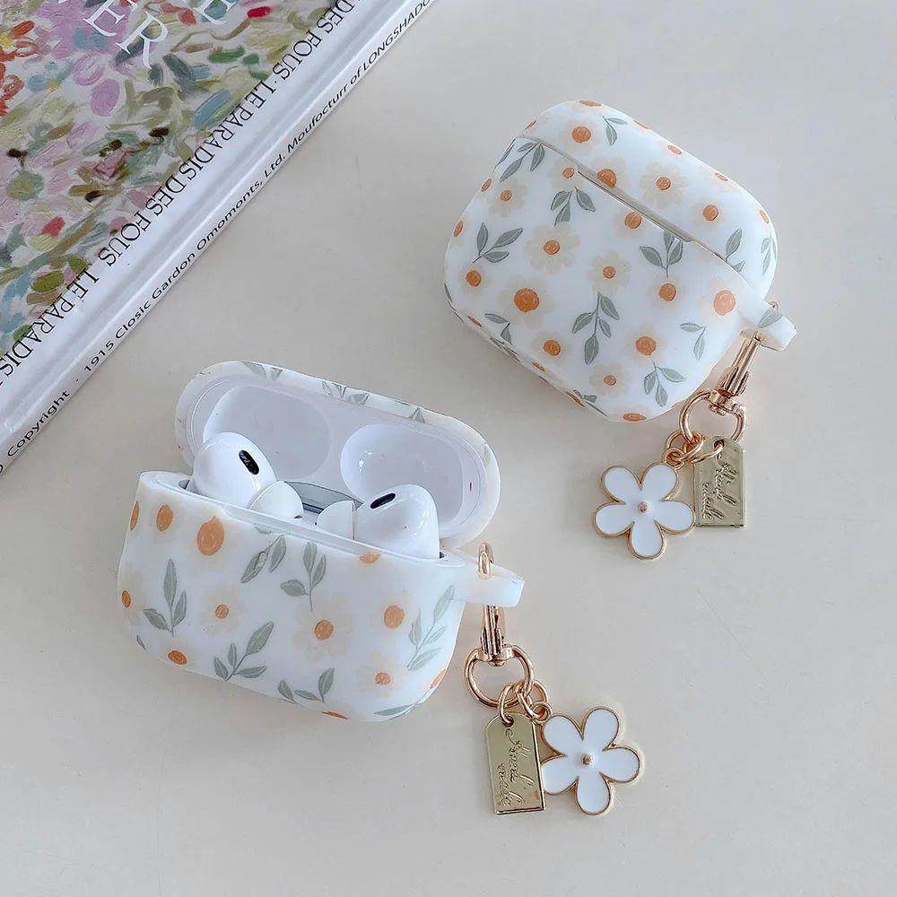 For Apple AirPods 4 ANC Flower Print Earphone Case For AirPo