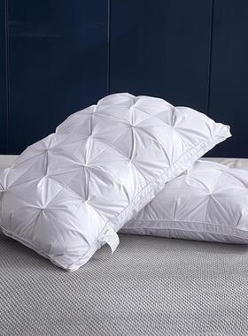 白鹅绒全棉羽绒枕 95% Goose Down Pillow Soft Feather Pillows