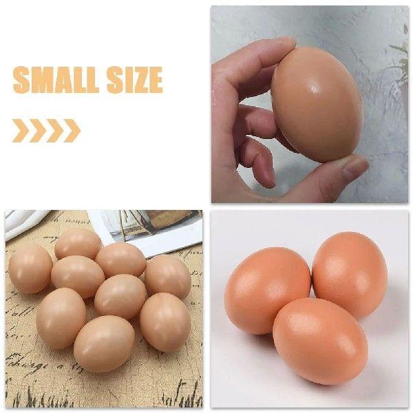 5 Pcs Imitation Fake Eggs Vivid DIY Wood Crafts Wooden for