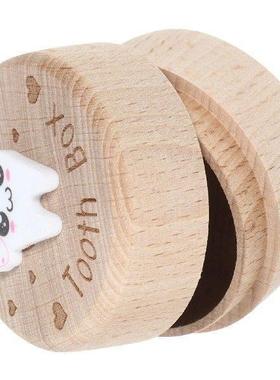 Baby Teeth Box Wooden Keepsake Toddler Child Boys Tooth