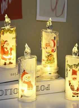 Christmas Flameless Candles with Santa Claus Snowman Elk Pri