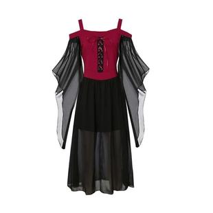 Female Off Shoulder Halloween Witch Clothes Dress Vampire