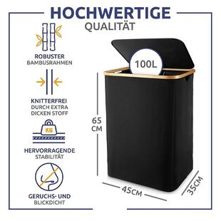 Black Laundry Lid With Removable Basket