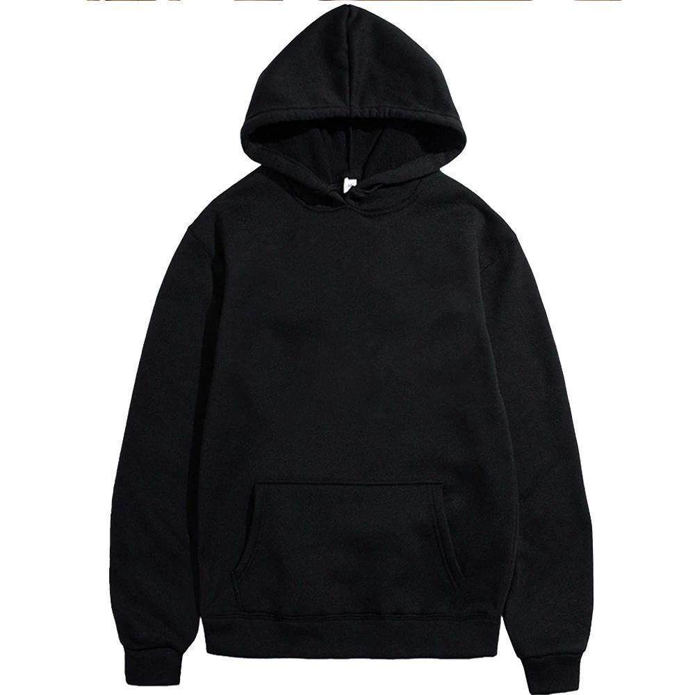 Men's Hoodies Pullover Classic Black Hoodie for Men Casu