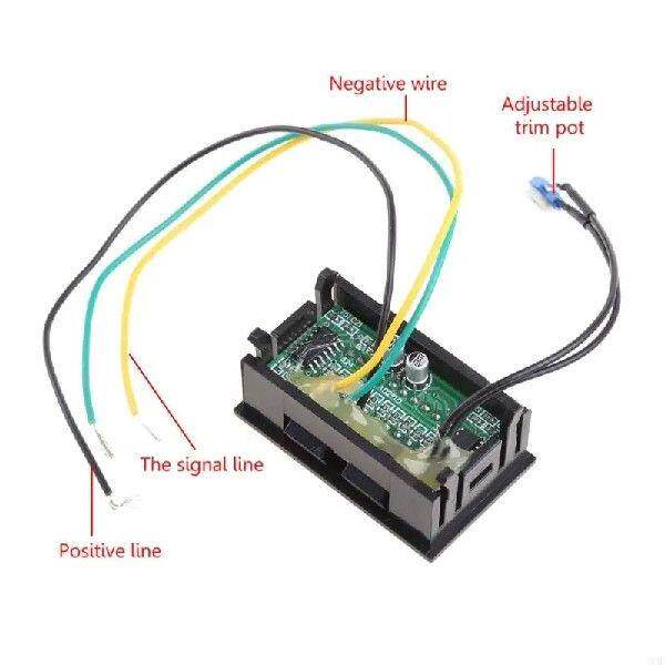 L5BF 12V Universal Adjustable LED Oil Gauge Fit for