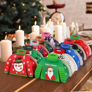12/24Pcs Christmas Candy Box Cloth Shape Chocolate Gift Pack