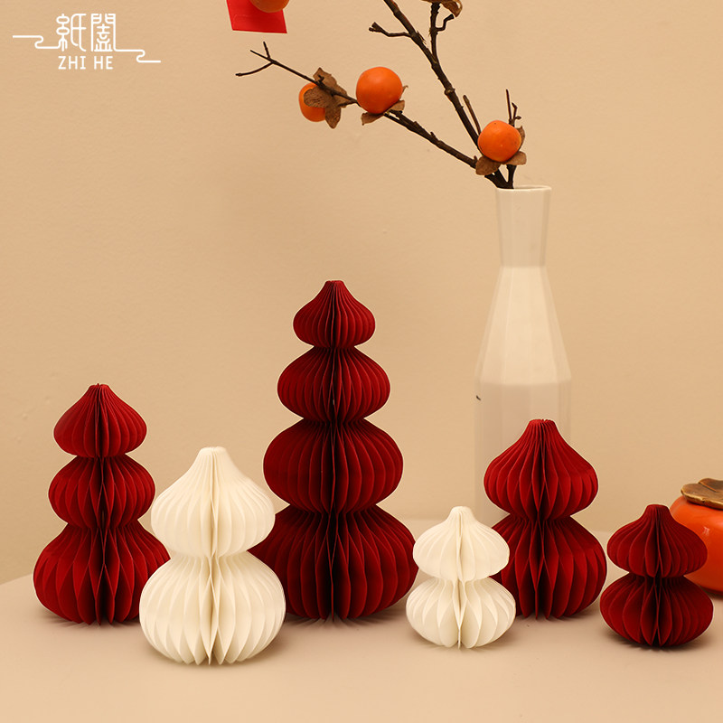 折纸葫芦福禄客厅玄关家居桌面摆件立体创意纸艺艺术办公室文玩