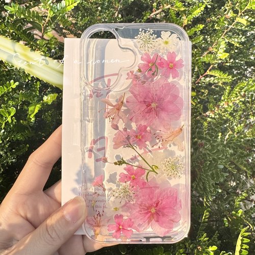 粉色樱花适用苹果17手机壳iPhone15promax保护套14透明16唯美三星S25 S24FE保护壳谷歌Pixel9pro手工创意软壳