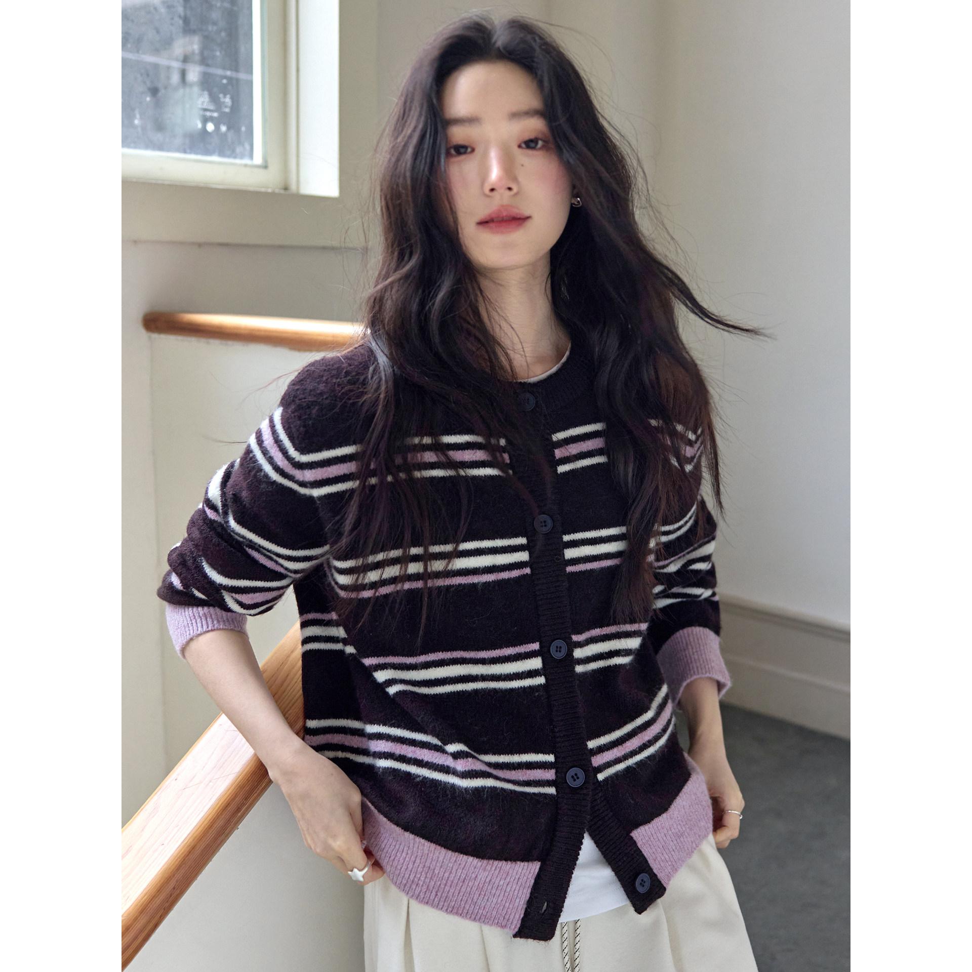 HUIXI绘系 灰色针织马甲女2026春秋新款小众百搭叠穿无袖毛衣背心