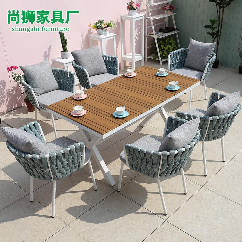 户外桌椅组合阳ZF4004C台休店闲简约北欧桌椅室外啡奶厅茶庭院花