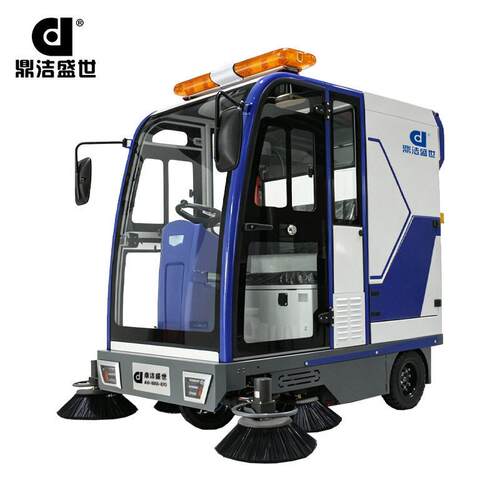 鼎洁盛世商用驾驶扫地机全封闭工业清扫车DJ2210PRO（白色款）